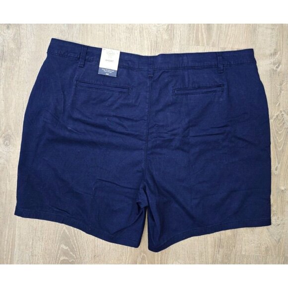 St.John's Bay Womens Short Mid Rise Secretly Slender American Navy Tummy Control - Picture 4 of 7